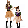Miniatyrbillede 1 af 3: Fox Cosplay Kostume med Hale Ører Slips M