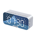 Pikkukuva 1 / 4: Langaton Bluetooth-kaiutin, monitoiminen äänekäs kello white