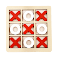 Miniatyrbild 1 av 9: Tic Tac Toe-spel i trä XO Bordsleksak, Barnpusselspel Pedagogiska leksaker Red