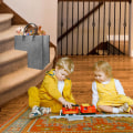 Miniatyrbilde 3 av 5: Trappekurv - Trinnkurv med lærhåndtak Gray