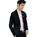 Miniatyrbillede 4 af 6: Herreblazer i Slim Fit - Business Casual Suitjakke Khaki XS