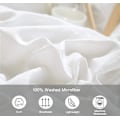 Miniatyrbilde 4 av 5: Pompong-kant Dynetrekk 3-delt Bohemsk Mikrofibersett White King-264*228cm
