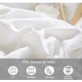 Miniatyrbilde 4 av 5: Pompong-kant Dynetrekk 3-delt Bohemsk Mikrofibersett White Twin-168*228cm