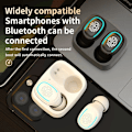 Pikkukuva 2 / 6: Bluetooth-kuulokkeet korvassa, langattomat kuulokkeet kosketusohjauksella ja mikrofonilla WHITE