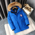 Miniatyrbild 2 av 6: HERR Tjock Vinterjacka, Varm Parka med Huva Blue 2XL