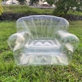 Miniatyrbillede 4 af 5: Oppustelig Stol Transparent Klar Blæs Op Sofa Sæde
