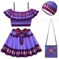 Miniatyrbilde 1 av 5: Shasha Bikini Lilla Badedrakt Gratis Veske Split Swimwear 140CM