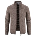 Miniatyrbild 1 av 5: Stickade Casual Cardigans för män Brown 2XL