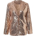Miniatyrbilde 6 av 8: Lett Blazer for Kvinner med Lange Ermer, Enkelt Knapp og Smal Passform Gold M