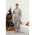 Pikkukuva 2 / 6: Miesten Joulu Onesie Flanelli Pyjamat Gray M