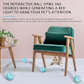 Miniatyrbild 3 av 10: Interaktiv kattboll, automatisk 360° självroterande rullande boll Blue