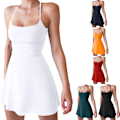 Pikkukuva 8 / 9: Naisten kesäinen rento tenniksen takaton minimekko shortsilla white M
