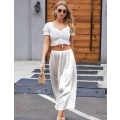 Miniatyrbilde 4 av 7: Satin Halv Slip for Kvinner med Blonder og Lang Lengde white L