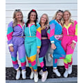 Miniatyrbild 6 av 9: Färgglad 2-delad vindjacka för damer, långärmad crop top med dragkedja fram och träningsset Blue M