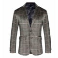 Miniatyrbild 1 av 9: Chambray blazer för män Enkel och snygg Gray 48