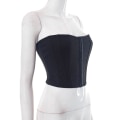 Miniatyrbillede 4 af 9: Kvinders Mesh Bustier Stropøs Åben Ryg Crop Top Black S