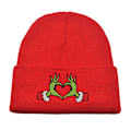 Miniatyrbillede 1 af 4: Broderet Beanie med Opslag - Sjov Hat, Varmt Julehat Red 1