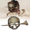 Pikkukuva 1 / 9: Goottilainen Kallo Hiustapit Horror Luuranko Hiushaarukat Skull