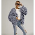Pikkukuva 4 / 11: Plush-farkkutakki naisille syksyyn ja talveen Grey XL