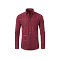 Miniatyrbillede 1 af 8: Mænds Plaid Skjorter med Knapper Langærmede Skjorter Wine Red M