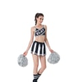 Miniatyrbillede 7 af 9: Sexy Cheerleader Kostume til Kvinder med Mini Plettet Skørt S