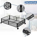 Miniatyrbillede 2 af 7: Rullende Opbevaring Under Sengen Foldbar Metal Under Bed Opbevaringsorganisator Skuffe 42*30*6.5CM
