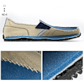Miniatyrbillede 6 af 7: Mænds Casual Klud Sko Canvas Slip On Loafers Fritid Vintage Flat Båd Sko KHAKI 41