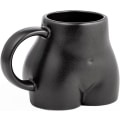 Miniatyrbillede 3 af 7: Sjov Butt Kaffe Kops, 3D Butt Keramik Kaffe Kopper Black
