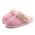 Miniatyrbillede 1 af 6: Dames Fuzzy Memory Foam Tøfler Fluffy Vinter Hjemmesko Pink 34