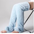 Miniatyrbild 4 av 4: Mysiga Sockor, Knähöga Toffelsockor, Damvinterstrumpor Över Knäet, Fuzzy Långa Strumpor Blue