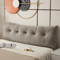 Miniatyrbillede 1 af 9: Kilepude Hovedgavl Positionsstøtte Lang Pude til Seng Dark Grey 100*40*12cm