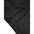 Miniatyrbild 5 av 6: Herrar Blommig Smokingjacka Paisley Sjal Krage Blazer Jacka Black XXL