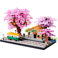 Miniatyrbillede 1 af 7: Kirsebærblomst Træ Blomsterhus Mikro Byggeklodser Sæt Style 2