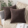 Miniatyrbild 1 av 5: 2 st Corduroy Kuddfodral, Solid & Randig Kuddeöverdrag (45*45cm) Brown