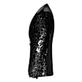 Miniatyrbild 2 av 5: Herrar Sequin Blazer Kostym En Knapp Slim Fit Sequin Jacka Black 36