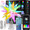 Miniatyrbilde 1 av 8: Stjernelys LED Blinkende Lys RGB Dekorative Feelykter 25CM