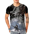 Miniatyrbillede 2 af 5: T-shirt til mænd og kvinder, kortærmet, 3D Monkey King, Wu-Kong Q1 M