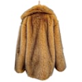 Miniatyrbilde 4 av 7: Kvinners Fluffy Faux Fur Leopard Åpen Front Cardigan Lang Frakk Yttertøy Grey S