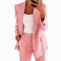 Pikkukuva 1 / 5: Naisten Business-Blazeri ja Housut -Pukusetti, 2-osainen Puku PINK 2XL