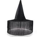 Miniatyrbillede 1 af 4: Halloween-Heks Hat med Kvast til Kvinder - Spids Hat Black