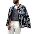 Miniatyrbilde 1 av 7: Baseballjakke med bandana-print for menn, lang erme M