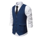 Miniatyrbilde 2 av 9: Herre Casual Singelbryst Vest Blue XL