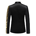 Miniatyrbild 3 av 5: Herrar Sequin Blazer Kostym En Knapp Slim Fit Sequin Jacka Red 36