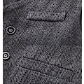 Miniatyrbillede 6 af 10: Mænds Slim Fit Dobbeltbrystet Suit Vest Dark Gray M