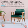 Miniatyrbild 3 av 7: Interaktiv kattboll, automatisk 360° självrotation rullande boll Pink