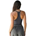 Pikkukuva 5 / 6: Naisten V-kaula- ja Racerback-tankkitoppi, Ribbed Pitkä Tankkitoppi Dark Grey M