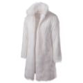 Miniatyrbillede 2 af 5: Mænds Luksuriøs Lang Kunstig Pels Frakke Vinter Fuzzy Fluffy Parka Overfrakke White XL