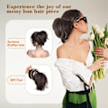 Pikkukuva 4 / 6: Messy Bun -hiuslisäke, klipsattava lyhyt poninhäntä Q12