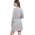 Miniatyrbilde 3 av 4: Korte strikkede kimono-kåper for kvinner med lommer grey M