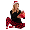 Miniatyrbild 4 av 5: Dam Casual Long Pyjamas Lounge Byxor Sovkläder red M